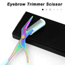 Load image into Gallery viewer, Eyebrow Trimmer Scissor Beauty Products for Women Eyebrow Scissors with Comb Stainless Steel Makeup Tools Beauty Scissors
