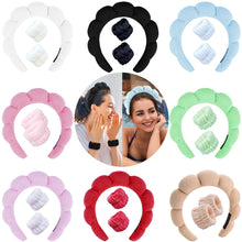 Load image into Gallery viewer, Soft Comfortable Wash Face Sponge Headband Wrist Strap Beauty Skincare Yoga Multipurpose Versatile Hair Fixing Headband
