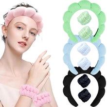 Load image into Gallery viewer, Soft Comfortable Wash Face Sponge Headband Wrist Strap Beauty Skincare Yoga Multipurpose Versatile Hair Fixing Headband
