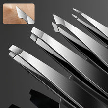 Load image into Gallery viewer, 4Pcs Beauty Tools Eyebrow Tweezer Set Stainless Steel Hair Removal Clip for Facial Hair Eyelash Eyebrows Tweezer Professional Beginners
