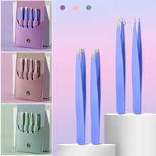 Load image into Gallery viewer, 4Pcs Beauty Tools Eyebrow Tweezer Set Stainless Steel Hair Removal Clip for Facial Hair Eyelash Eyebrows Tweezer Professional Beginners
