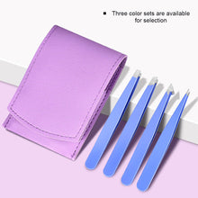 Load image into Gallery viewer, 4Pcs Beauty Tools Eyebrow Tweezer Set Stainless Steel Hair Removal Clip for Facial Hair Eyelash Eyebrows Tweezer Professional Beginners
