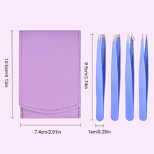 Load image into Gallery viewer, 4Pcs Beauty Tools Eyebrow Tweezer Set Stainless Steel Hair Removal Clip for Facial Hair Eyelash Eyebrows Tweezer Professional Beginners
