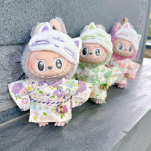 Load image into Gallery viewer, Miniature Kimono Skirt Set for 17cm Labubu Dolls Cute DIY Doll Clothes Fashion Accessories Lovely Outfit Gifts for Girls Friends
