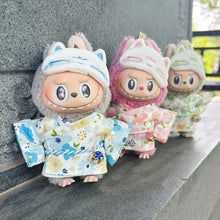 Load image into Gallery viewer, Miniature Kimono Skirt Set for 17cm Labubu Dolls Cute DIY Doll Clothes Fashion Accessories Lovely Outfit Gifts for Girls Friends
