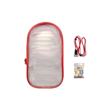 Load image into Gallery viewer, For 17cm Labubu V2 V3 15cm Cotton Doll Outfit Crossbody Pain Bag PVC Storage Bag Dolls Display Bag
