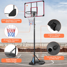 Load image into Gallery viewer, Portable Basketball Hoop System Stand Height Adjustable 7.5ft - 9.2ft with 32 Inch Backboard and Wheels for Youth Adults Indoor Outdoor Basketball Goal
