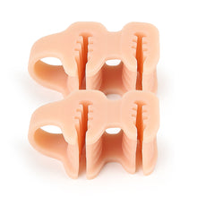 Load image into Gallery viewer, 1 Pair Double-hole Toe Separator Slippers Pinching Foot Toe Hallux Valgus Protector Separator Finger Straightener Adjuster Foot Care Tool
