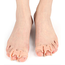 Load image into Gallery viewer, 1 Pair Double-hole Toe Separator Slippers Pinching Foot Toe Hallux Valgus Protector Separator Finger Straightener Adjuster Foot Care Tool
