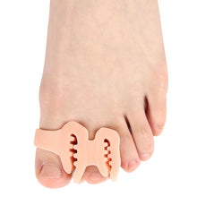 Load image into Gallery viewer, 1 Pair Double-hole Toe Separator Slippers Pinching Foot Toe Hallux Valgus Protector Separator Finger Straightener Adjuster Foot Care Tool
