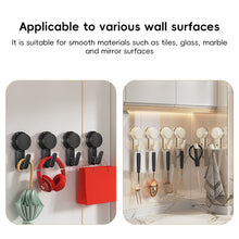 Load image into Gallery viewer, Multi-Surface Nordic Vacuum Suction Cup Hook No-Drill Damage Free Hanging Reusable Vacuum Adhesive Storage Hooks Bathroom/Kitchen
