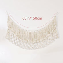 Load image into Gallery viewer, Large Capacity Handwoven Cotton Toy Storage Net Wall Hanging Organizer Boho Plush Toy Organizer Kids Room Decor
