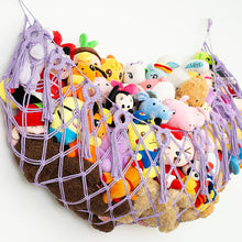 Load image into Gallery viewer, Large Capacity Handwoven Cotton Toy Storage Net Wall Hanging Organizer Boho Plush Toy Organizer Kids Room Decor
