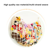 Load image into Gallery viewer, Large Capacity Handwoven Cotton Toy Storage Net Wall Hanging Organizer Boho Plush Toy Organizer Kids Room Decor
