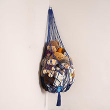 Load image into Gallery viewer, Stuffed Animals Storage Hammock Large Handmade Toy Organizer Artisan Made Net Wall Mounted Storage Bag Plush Toy Organizer
