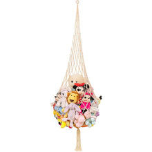 Load image into Gallery viewer, Stuffed Animals Storage Hammock Large Handmade Toy Organizer Artisan Made Net Wall Mounted Storage Bag Plush Toy Organizer

