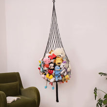 Load image into Gallery viewer, Stuffed Animals Storage Hammock Large Handmade Toy Organizer Artisan Made Net Wall Mounted Storage Bag Plush Toy Organizer
