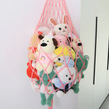 Load image into Gallery viewer, Stuffed Animals Storage Hammock Large Handmade Toy Organizer Artisan Made Net Wall Mounted Storage Bag Plush Toy Organizer
