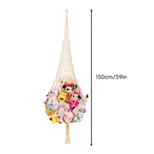 Load image into Gallery viewer, Stuffed Animals Storage Hammock Large Handmade Toy Organizer Artisan Made Net Wall Mounted Storage Bag Plush Toy Organizer
