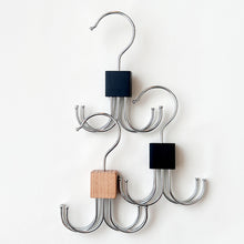 Load image into Gallery viewer, 360° Rotating Storage Hanger Clothes Hook Metal Belts Rack Wooden Organizer For Bras Ties Scarves Household Closet Organizer
