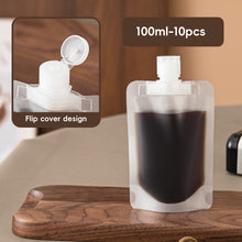 Load image into Gallery viewer, 50ml/80ml/100ml Matte Refill Pouch Travel-Size Leak-Proof Flip Cap Spout Accessible Food For Coffee Travel Toiletries DIY Cosmetics
