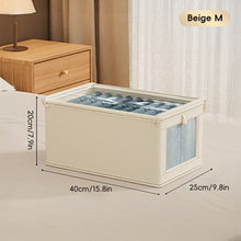 Load image into Gallery viewer, Foldable Clothing Storage Bag Organizer Qxford Storage Bin with Lid Seasonal Clothes Rotation Storage Moving House Packing Wardrobe Storage
