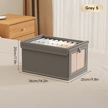 Load image into Gallery viewer, Foldable Clothing Storage Bag Organizer Qxford Storage Bin with Lid Seasonal Clothes Rotation Storage Moving House Packing Wardrobe Storage
