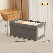 Load image into Gallery viewer, Foldable Clothing Storage Bag Organizer Qxford Storage Bin with Lid Seasonal Clothes Rotation Storage Moving House Packing Wardrobe Storage
