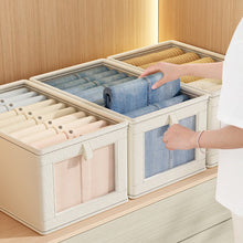 Load image into Gallery viewer, Foldable Clothing Storage Bag Organizer Qxford Storage Bin with Lid Seasonal Clothes Rotation Storage Moving House Packing Wardrobe Storage
