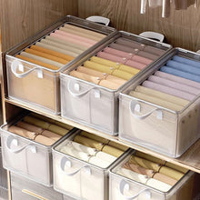 Load image into Gallery viewer, Foldable Clothing Storage Bag Organizer Storage Bin with Lid Seasonal Clothes Rotation Storage Moving House Packing Wardrobe Storage
