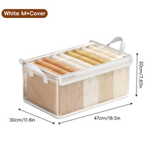 Load image into Gallery viewer, Foldable Clothing Storage Bag Organizer Storage Bin with Lid Seasonal Clothes Rotation Storage Moving House Packing Wardrobe Storage
