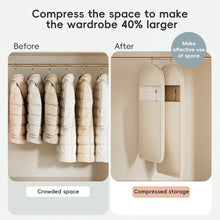 Load image into Gallery viewer, Hanging Clothes Storage Bag with Zipper Dustproof Garment Organizer Transparent Window Double Zipper XL Size for Suits Winter Coat Storage
