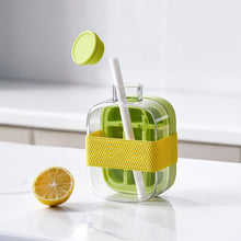 Load image into Gallery viewer, 2in1 Silicone Ice Cube Mold With Straw Water Cup Kettle Ice Cube Tray Pressing Mould Ice Drink Bottle Freezer Creative Outdoor Beverage Cup
