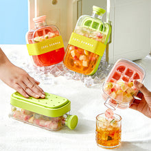 Load image into Gallery viewer, 2in1 Silicone Ice Cube Mold With Straw Water Cup Kettle Ice Cube Tray Pressing Mould Ice Drink Bottle Freezer Creative Outdoor Beverage Cup
