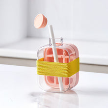 Load image into Gallery viewer, 2in1 Silicone Ice Cube Mold With Straw Water Cup Kettle Ice Cube Tray Pressing Mould Ice Drink Bottle Freezer Creative Outdoor Beverage Cup
