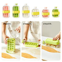 Load image into Gallery viewer, 2in1 Silicone Ice Cube Mold With Straw Water Cup Kettle Ice Cube Tray Pressing Mould Ice Drink Bottle Freezer Creative Outdoor Beverage Cup
