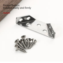Load image into Gallery viewer, Corner Brackets Stainless Steel 3-Sided Furniture Corner Brace with Screw Multi-Functional Reinforcement Bracket for Tables Shelves Cabinet
