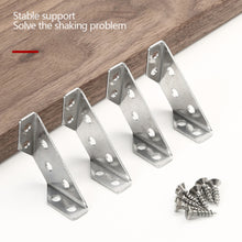 Load image into Gallery viewer, Corner Brackets Stainless Steel 3-Sided Furniture Corner Brace with Screw Multi-Functional Reinforcement Bracket for Tables Shelves Cabinet
