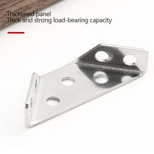 Load image into Gallery viewer, Corner Brackets Stainless Steel 3-Sided Furniture Corner Brace with Screw Multi-Functional Reinforcement Bracket for Tables Shelves Cabinet
