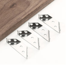 Load image into Gallery viewer, Corner Brackets Stainless Steel 3-Sided Furniture Corner Brace with Screw Multi-Functional Reinforcement Bracket for Tables Shelves Cabinet

