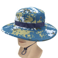Load image into Gallery viewer, Camouflage Boonie Hat with Adjustable Brim Men Tactical Bucket Sun Caps Suitable For Outdoor Adventure Mountaineering Fishing
