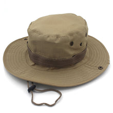 Load image into Gallery viewer, Camouflage Boonie Hat with Adjustable Brim Men Tactical Bucket Sun Caps Suitable For Outdoor Adventure Mountaineering Fishing
