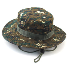 Load image into Gallery viewer, Camouflage Boonie Hat with Adjustable Brim Men Tactical Bucket Sun Caps Suitable For Outdoor Adventure Mountaineering Fishing
