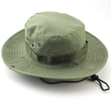 Load image into Gallery viewer, Camouflage Boonie Hat with Adjustable Brim Men Tactical Bucket Sun Caps Suitable For Outdoor Adventure Mountaineering Fishing
