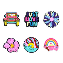 Load image into Gallery viewer, 19Pcs Summer Vacation Style Shoe Charms DIY Accessories PVC Detachable Buckle Garden Shoes Accessories Festival Gift

