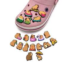 Load image into Gallery viewer, 20Pcs Capybara Series Shoe Charms DIY Accessories PVC Detachable Buckle Garden Shoes Accessories Festival Gift
