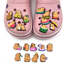 Load image into Gallery viewer, 20Pcs Capybara Series Shoe Charms DIY Accessories PVC Detachable Buckle Garden Shoes Accessories Festival Gift
