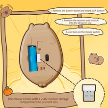 Load image into Gallery viewer, Cute Capybara Wireless Mouse Optical Portable Mute 2.4G Mice Desktop Laptop Universal Computer USB Mice For Pc Office Girl Gifts
