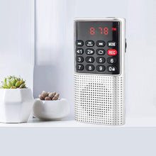 Load image into Gallery viewer, Mini Portable Pocket FM Radio Number key Handheld MP3 Walkman Radios with Recorder Rechargeable Battery For Walkman Go Hiking
