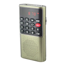 Load image into Gallery viewer, Mini Portable Pocket FM Radio Number key Handheld MP3 Walkman Radios with Recorder Rechargeable Battery For Walkman Go Hiking
